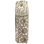 Hermes Silk Scarf Pattern Skirt 38 Beige — view 2