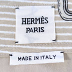 Hermes Silk Scarf Pattern Skirt 38 Beige — view 4