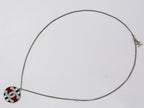 Chanel Air Line CC Logo Stripe Necklace Pendant Metal Silver Multicolor — view 2