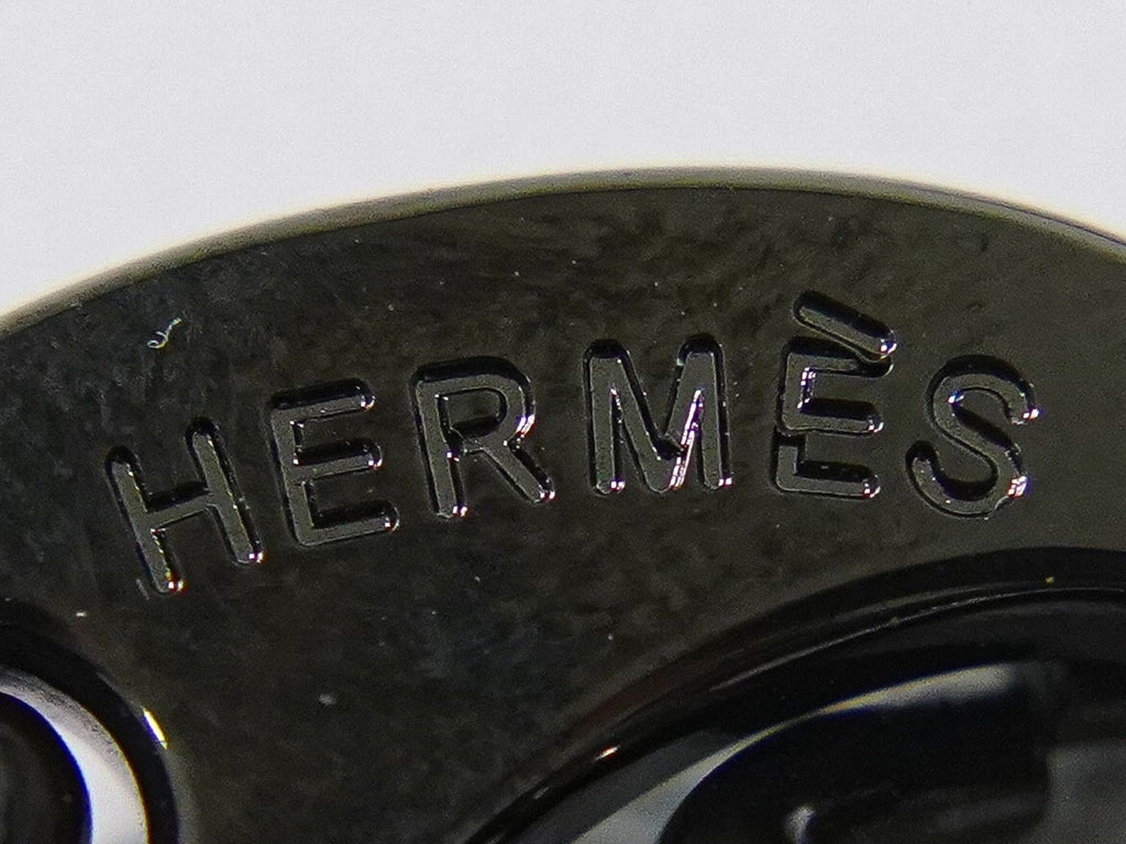 Hermes Buffalo Horn Long Necklace Pendant Brown — view 8