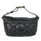Dior Travel Nomad Pouch Cannage Handbag Leather Black