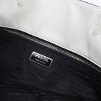 Prada Triangle Logo Tote Leather — view 6