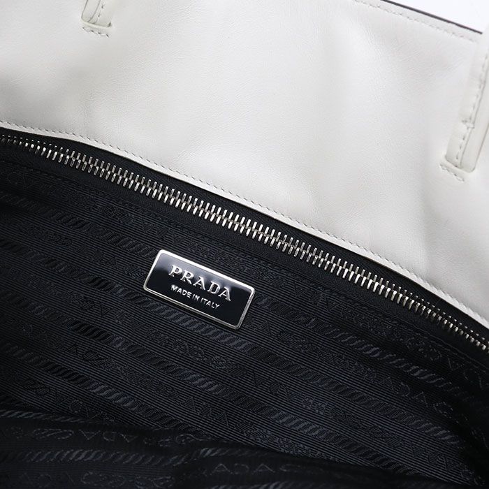Prada Triangle Logo Tote Leather — view 6