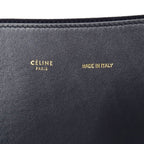 Celine Seri Tote Shoulder Bag Leather Navy Orange Pouch — view 6