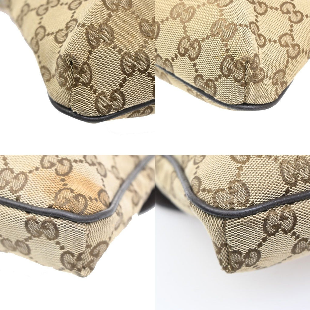 Gucci Sherry Line Shoulder Bag GG Beige Canvas Leather — view 7