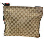 Gucci Sherry Line Shoulder Bag GG Beige Canvas Leather — view 3