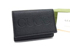 Gucci Leather Trifold Wallet Coin Purse Enter the Key Black