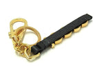 Gucci Logo Leather Key Holder Bag Charm Tree Ring Gold System Black — view 2