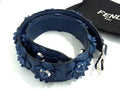 Fendi yu Leather Sleda Shoulder Bag Navy