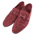 Hermes Logo Loafers Shoes 37 Pink O-luci-dung
