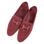 Hermes Logo Loafers Shoes 37 Pink O-luci-dung — view 4