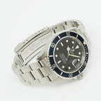 Rolex Submariner Date Number Aging Blue Gray Bezel SS Tritium Black Dial — view 2