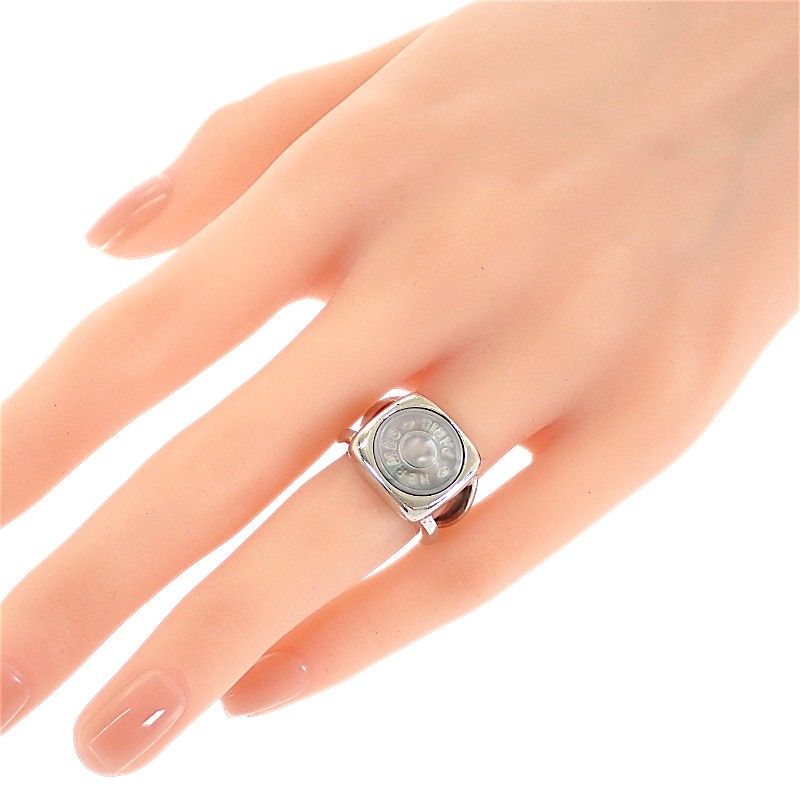 Hermes Corozo Series Rin Available Metal Shell Ring — view 3