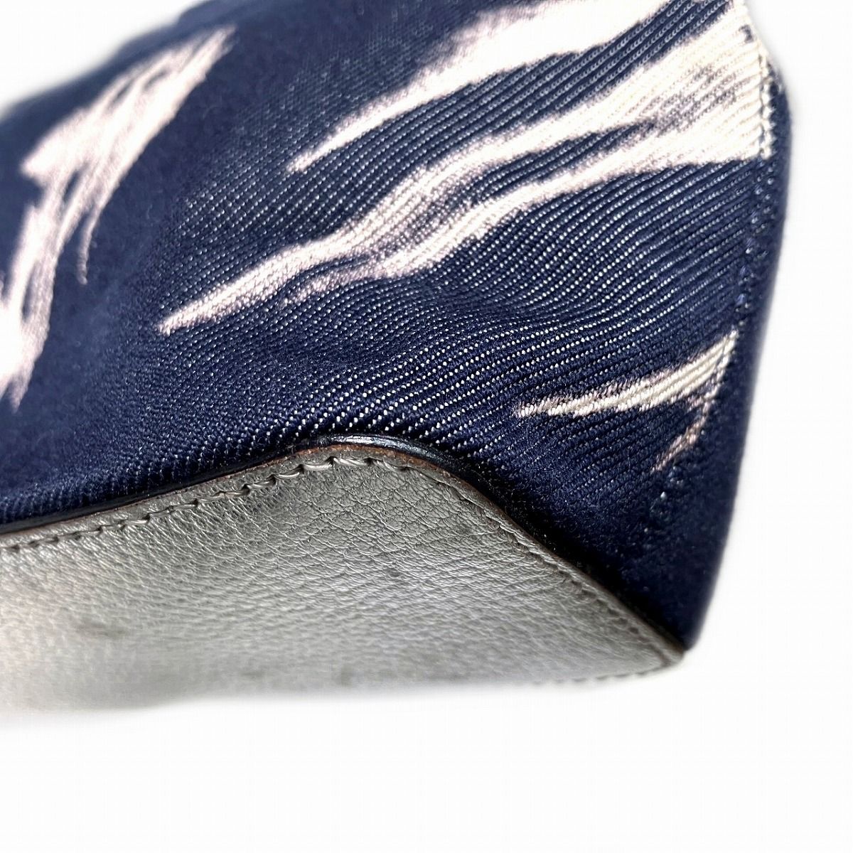 Celine Circle Logo Handle Tote Denim Canvas — view 8