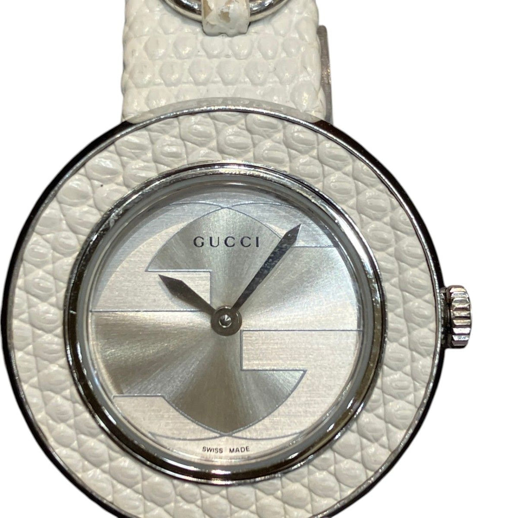 Gucci Horsebit Watch SS Leather Quartz White Shell Dial 129.5 — view 4