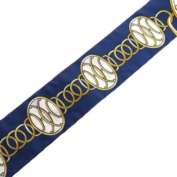 Hermes Twilly Scarf Navy — view 5