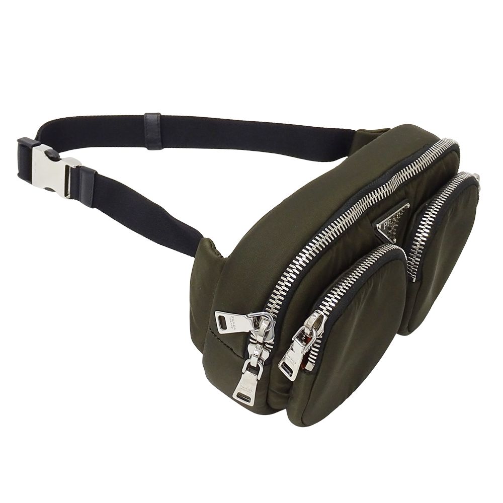 Prada Belt Bag Nylon Khaki Logo — view 4