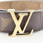 Louis Vuitton Belt LV Brown System Monogram LV Initial Gold — view 2