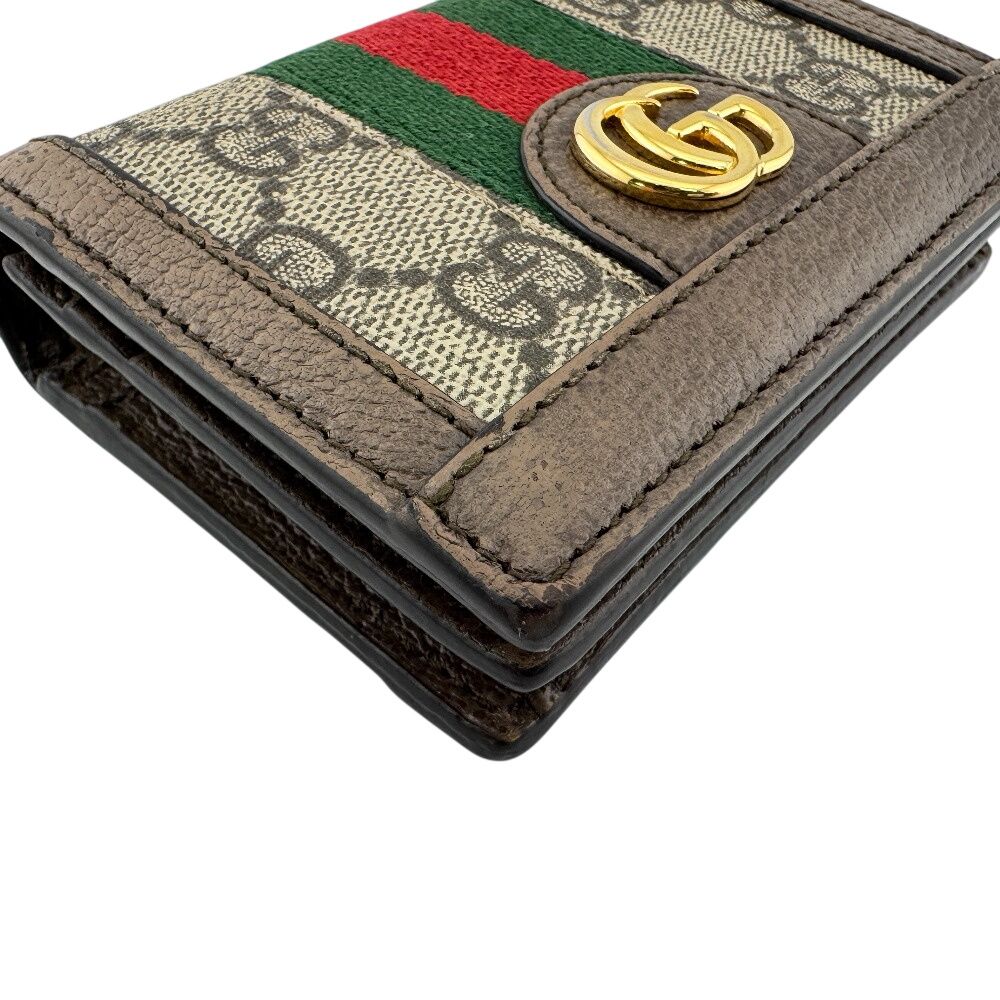 Gucci Compact Wallet Double GG Ophidia Supreme Bifold — view 3