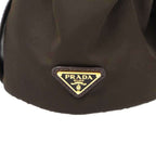 Prada Re-Nylon Petit Sac Noir Mini Bucket Bag Sac Leche Brown — view 5