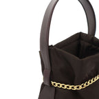 Prada Re-Nylon Petit Sac Noir Mini Bucket Bag Sac Leche Brown — view 7