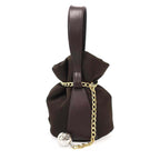 Prada Re-Nylon Petit Sac Noir Mini Bucket Bag Sac Leche Brown — view 3