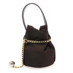 Prada Re-Nylon Petit Sac Noir Mini Bucket Bag Sac Leche Brown — view 2