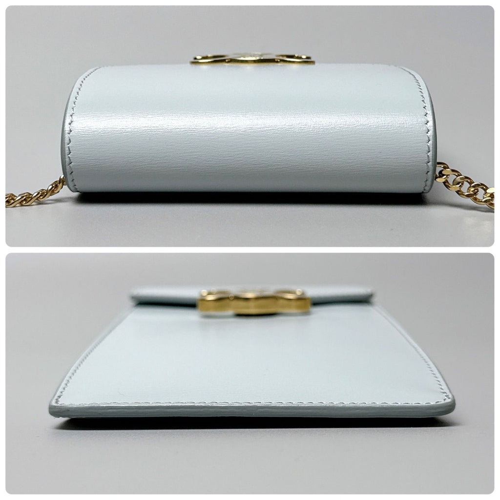 Celine Triomphe lepouch Shoulder Bag Blue — view 5