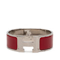 Hermes Clic Clac Ninenine GM Bracelet Silver Red tale Enamel