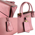 Prada Handbag Saffiano Leather Tote Pink — view 9