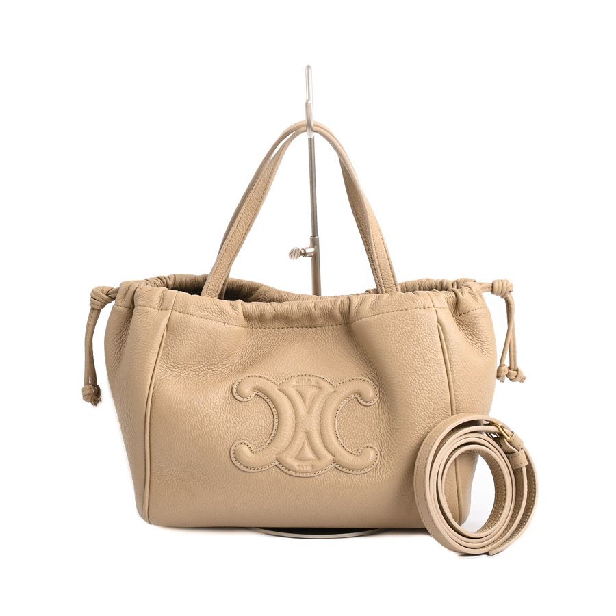 Celine Shoulder Bag Cuir Triomphe Small Lucky Drawstring