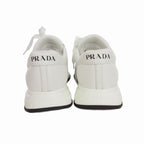 Prada Lambskin Low Cut Sneakers Shoes 6 White — view 4