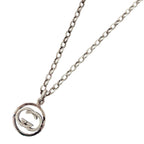 Gucci GG Logo Che Necklace Interlocking 925 Sterling Silver