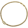 Dior o-le Logo Line Necklace CD Gold Plated