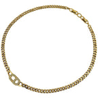 Dior o-le Logo Line Necklace CD Gold Plated