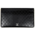 Chanel Kob Wallet CC Logo Leather Black