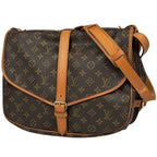 Louis Vuitton Saumur 35 Crossbody Shoulder Bag Monogram Brown
