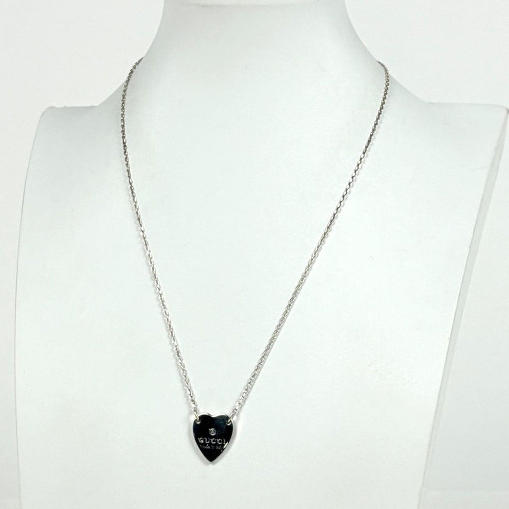 Gucci Heart Necklace Pendant 925 Sterling Silver — view 4