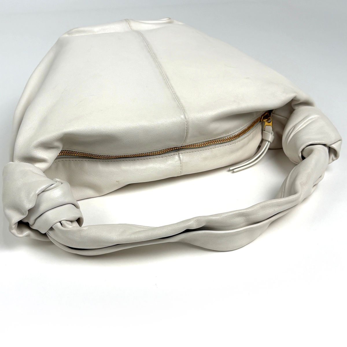 Bottega Veneta Double Ofto Shoulder Bag Leather White — view 7