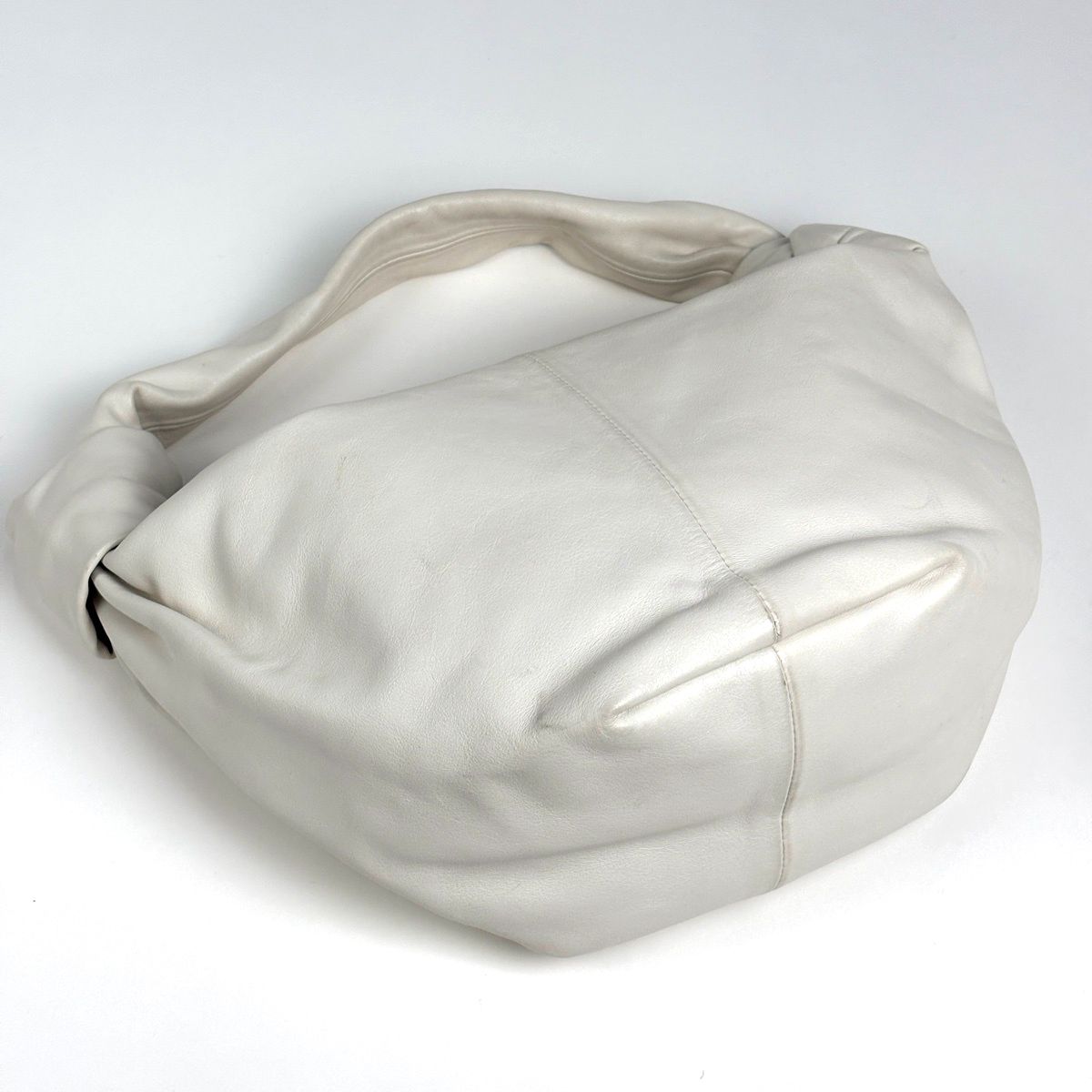 Bottega Veneta Double Ofto Shoulder Bag Leather White — view 2