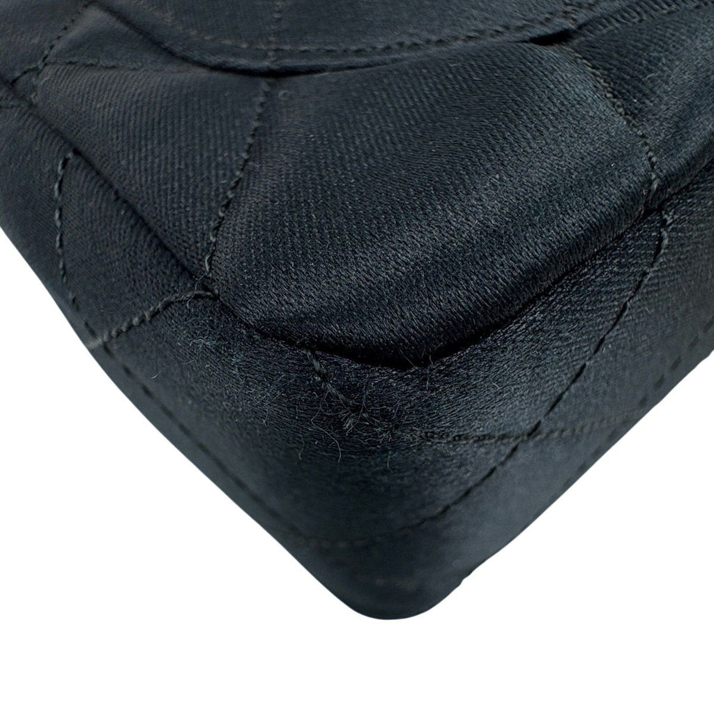 Chanel Mini Quilted Che Shoulder Bag CC Logo Black — view 7