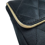 Chanel Mini Quilted Che Shoulder Bag CC Logo Black — view 8