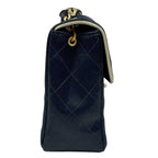 Chanel Mini Quilted Che Shoulder Bag CC Logo Black — view 4