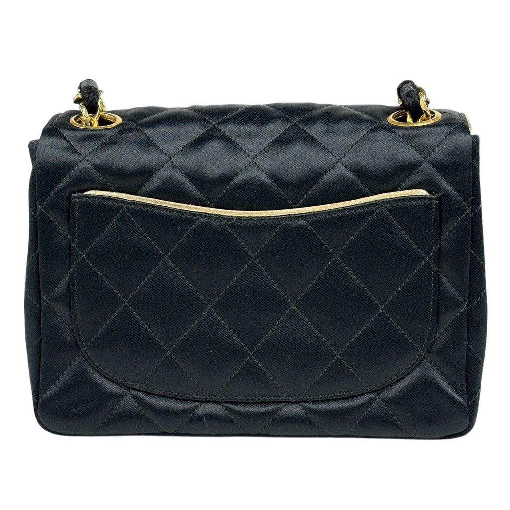 Chanel Mini Quilted Che Shoulder Bag CC Logo Black — view 3