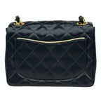 Chanel Mini Quilted Che Shoulder Bag CC Logo Black — view 3
