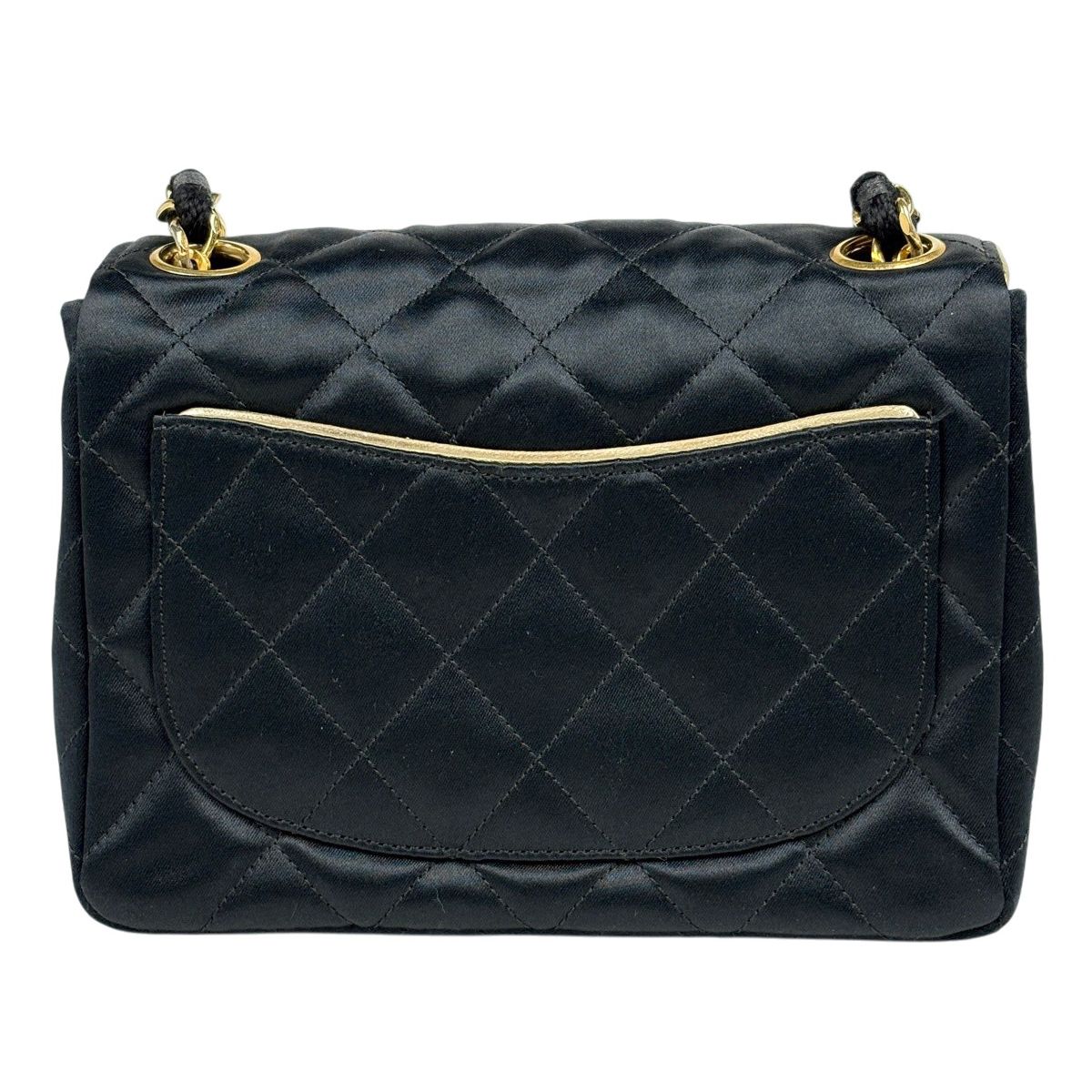 Chanel Mini Quilted Che Shoulder Bag CC Logo Black — view 3