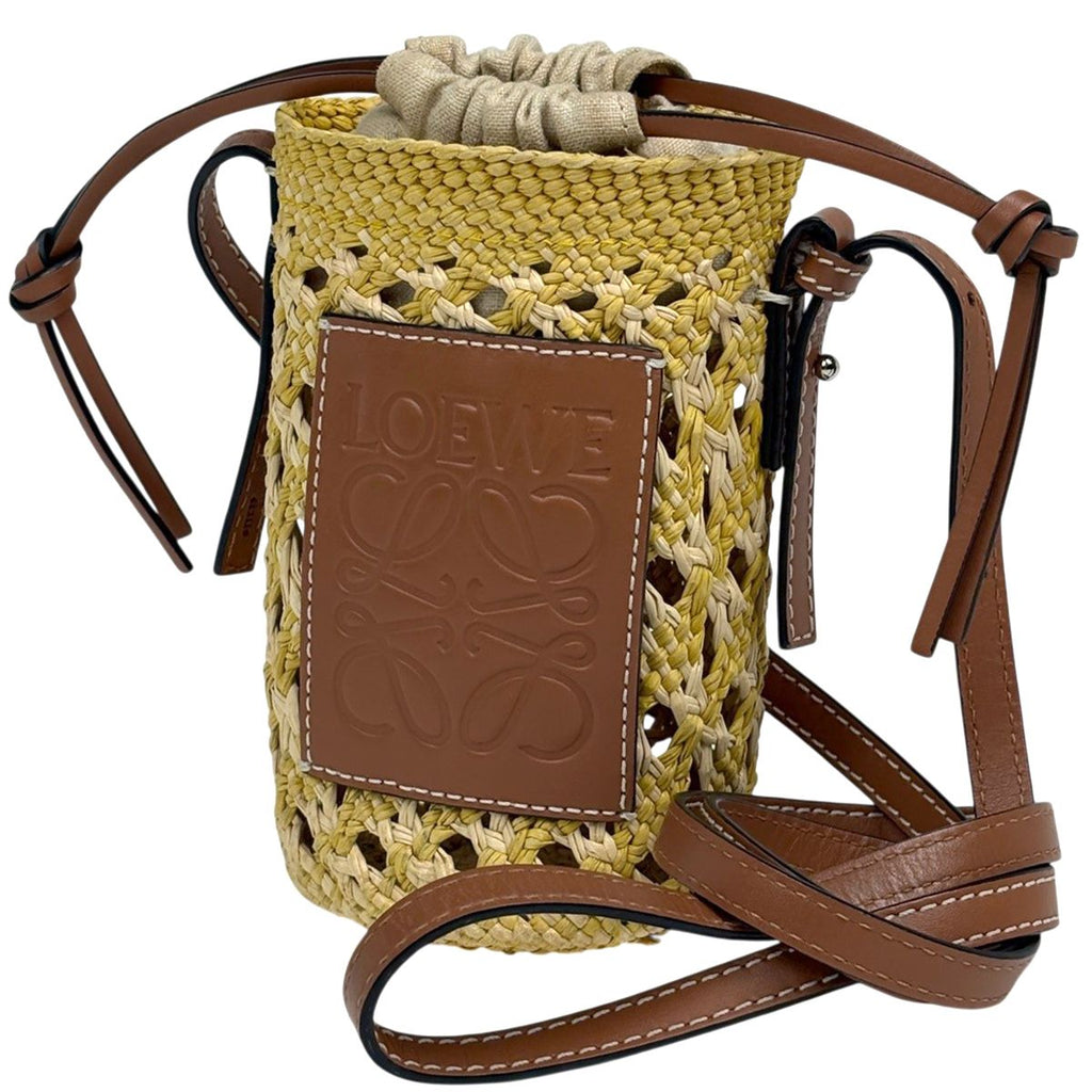 Loewe keto Shoulder Bag Anagram Yellow Brown