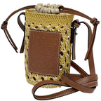 Loewe keto Shoulder Bag Anagram Yellow Brown