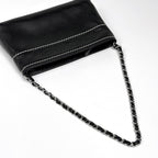 Chanel Logo Che Handbag Pouch Leather Black — view 6