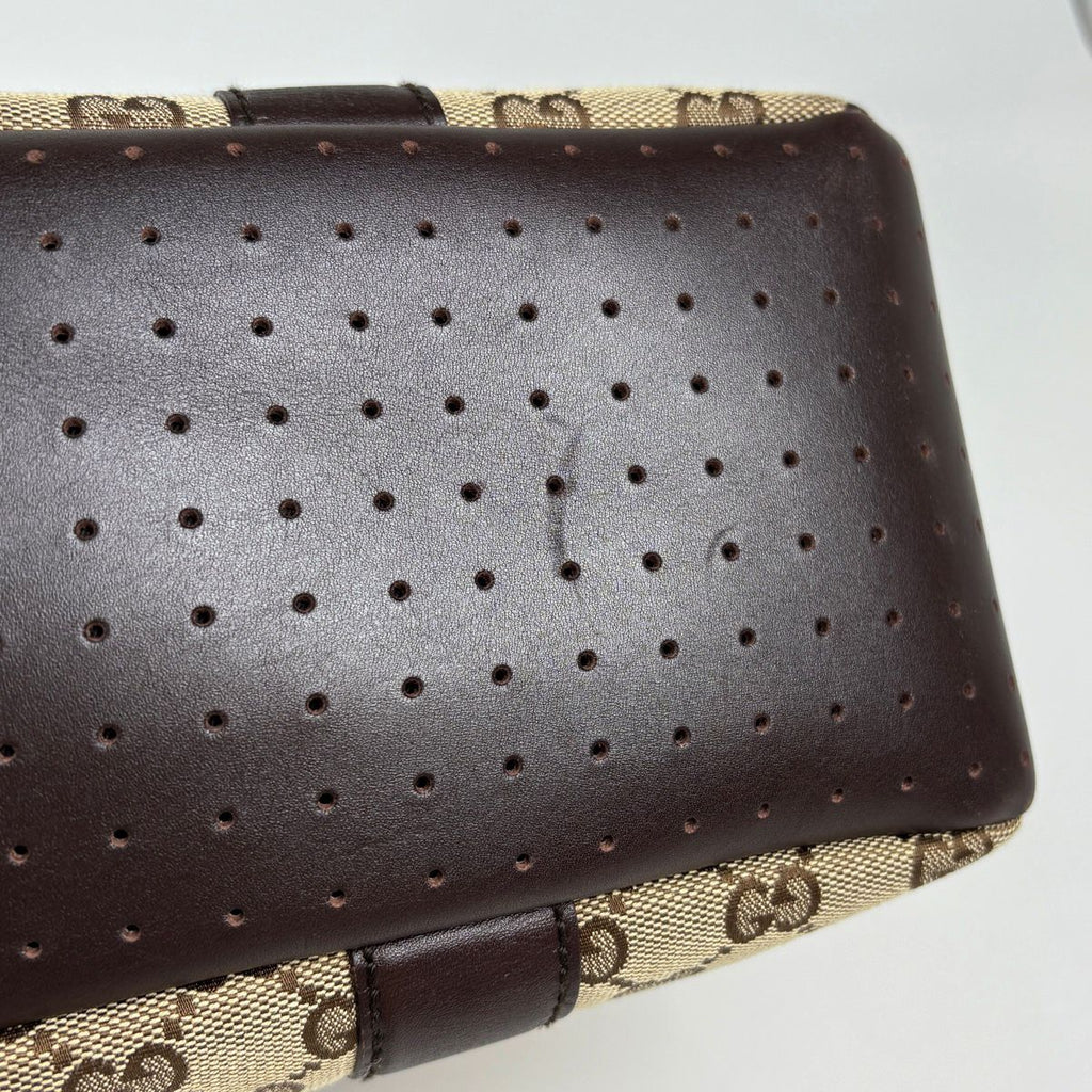 Gucci GG Pattern Tote Canvas Beige Brown — view 3
